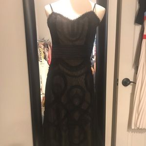 BCBG black lace formal dress